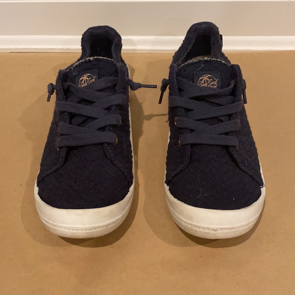 Navy Blue Roxy Girls Slip-On Shoes